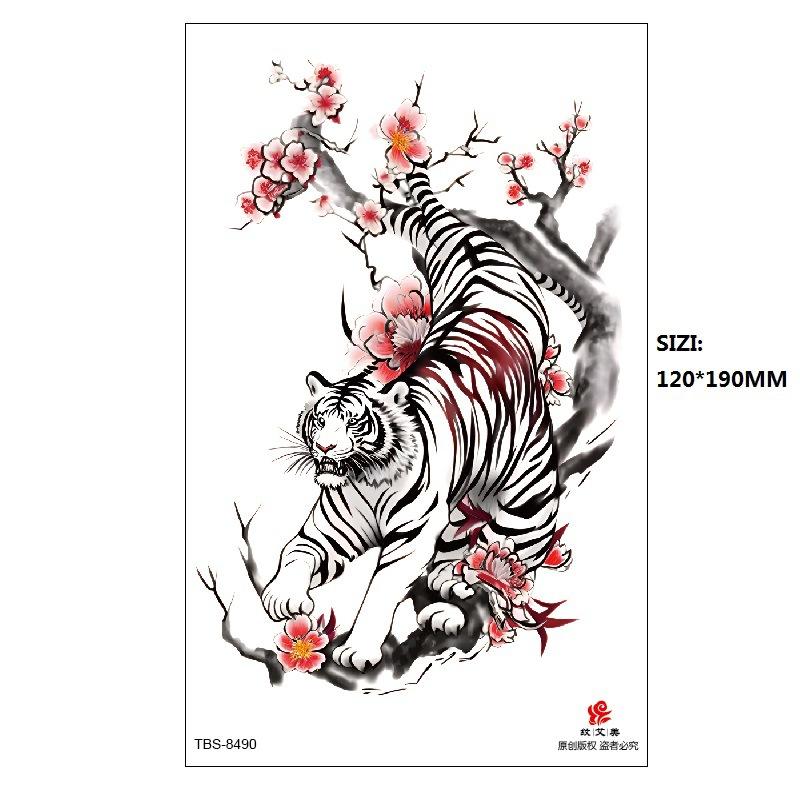 Ручная роспись оригинальный цвет цветок лиса феникс женская имитация татуировки переводная татуировка наклейка