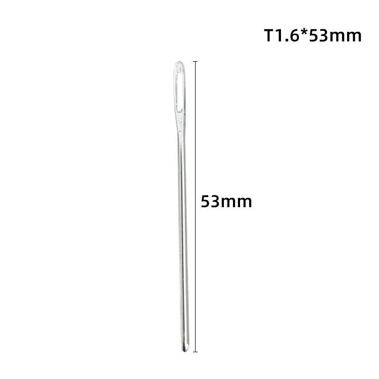 Изогнутая игла с тупым кончиком и большим ушком для кожаных и пряжных DIY-проектов