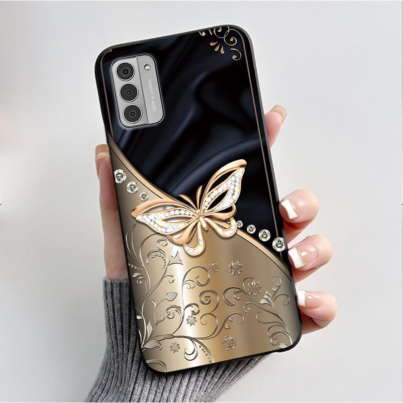 Для Nokia G42 Чехол Роскошный Цветок Бабочка Силиконовый Мягкий ТПУ Задняя Крышка для Nokia G42 G310 NokiaG42 G 310 NokiaG310 5G 2023 Чехол