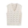 2025 Spring Solid Color V-neck Butterfly Knitted Vest for Women