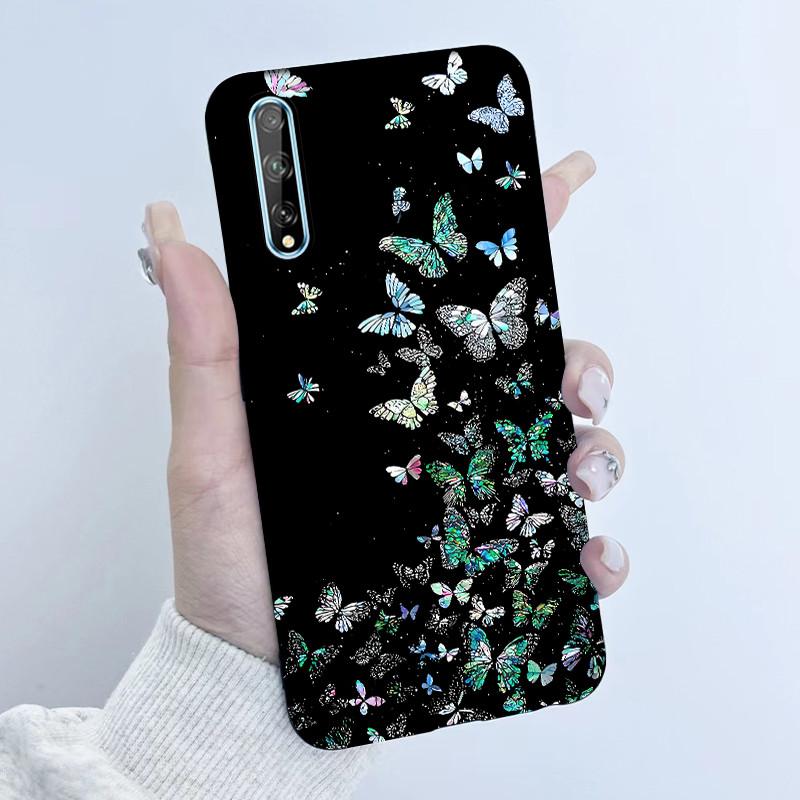Чехол для телефона Huawei Y8p Дизайн 'Девочка с цветами' Мягкий силикон ТПУ Задняя крышка для Huawei P Smart S Y 8p HuaweiY8p AQM-LX1 Чехлы