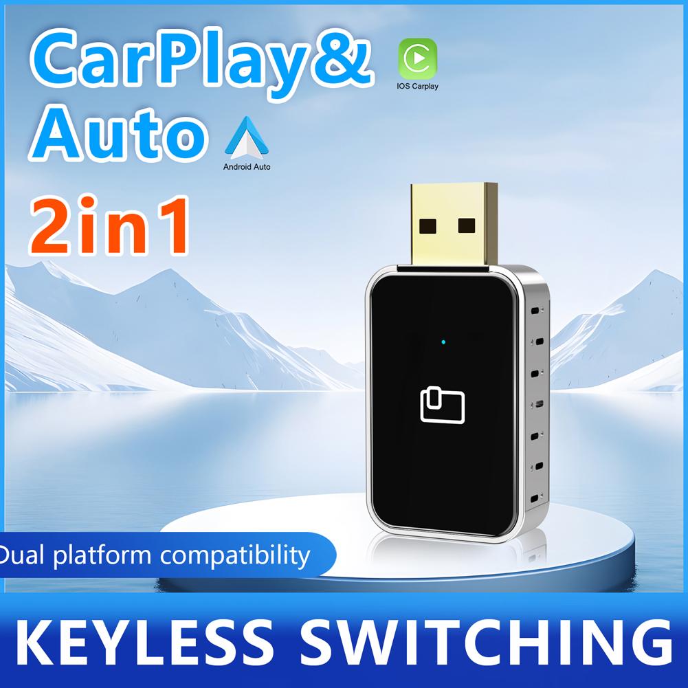 Беспроводной мини-бокс CarPlay Android Auto Plug and Play Mini Box Dongle Голосовой помощник для заводских проводных автомобилей CarPlay Android Auto