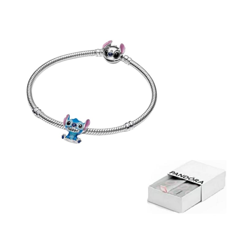 Pandora 925 Sterling Silver Enamel Synthetic Cubic Zirconia Bracelets Women's Silver ZT3185