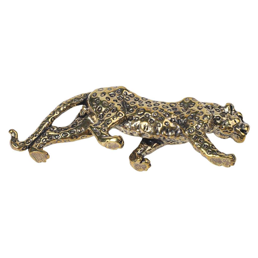 Daily Use Office Decor Brass Leopard Statue Office Leopard Statue Compact Size Golden Color High-Quality Brass