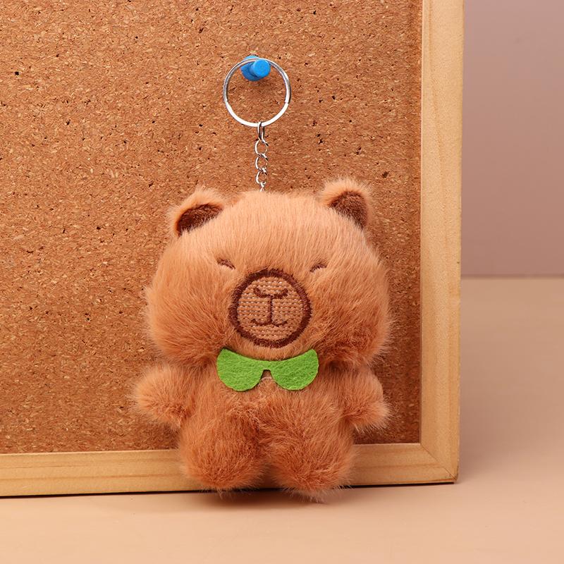 Capibara плюшевый брелок мультфильм Capybara мягкая кукла кулон автомобильный брелок рюкзак сумка Декор детский подарок