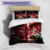 Demon Slayer Pattern Printed 3PCS Bedding Set, Soft Skin-Friendly Washable Duvet Cover & Pillowcases Set
