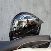 LVS Full Face Motorcycle Helmet with Dual Lens Stylish Fast Release Racing Helmet Moto DOT Approved