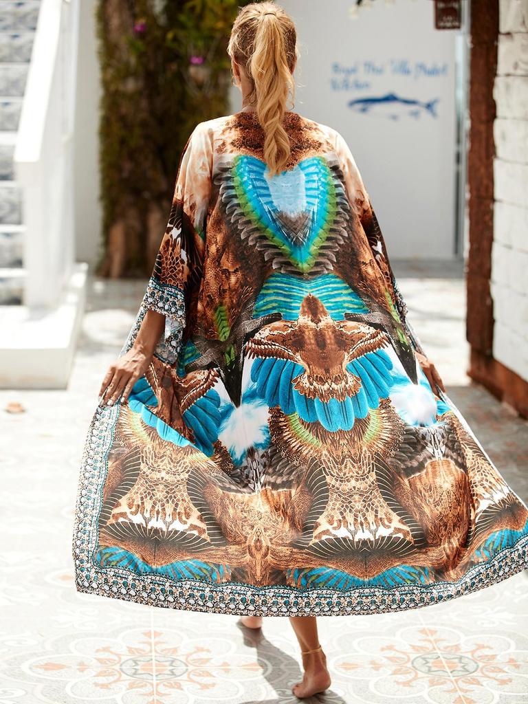 «Женская пляжная куртка из европейского и американского хлопка 2023 года: Сексуальный солнцезащитный кардиган бикини-накидка