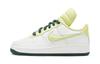 Nike Air Force 1 'Большой язычок' Кожаные Устойчивые к истиранию Низкие Детские Скейтбордические кроссовки Белый Зеленый FB9511-100