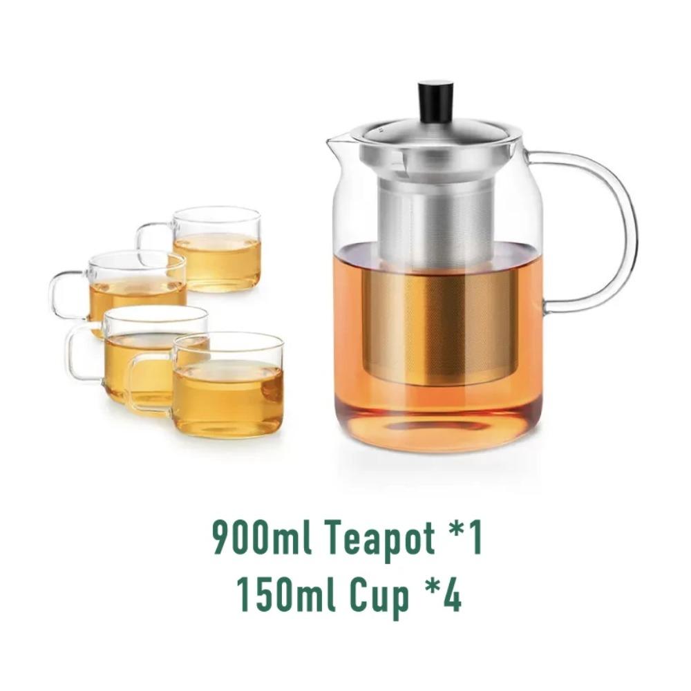 SAMADOYO-Heat-Resistant Glass Teapot, Large Capacity Tea Maker, Tea Water Separation and Filtration, Household Teapot