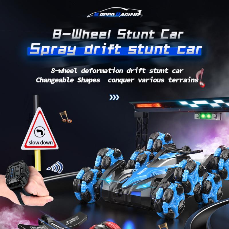 Gesture Sensing RC Stunt Car, 2.4 GHz Hand-Controlled Car for Kids, RC Car Toy with Lights Music, Off-Road 360° Rotation RC Drift Car for Boys & Girls