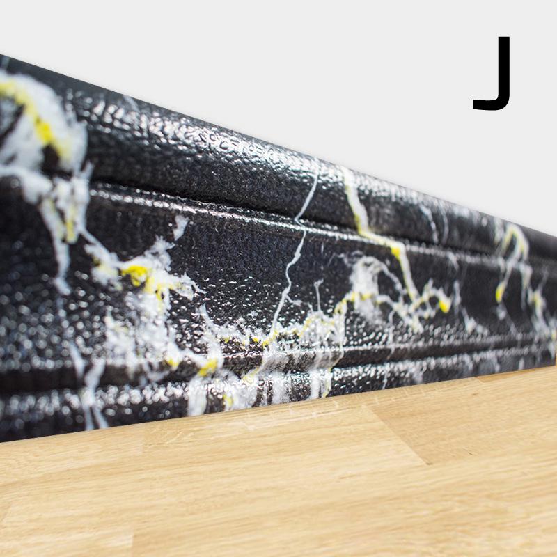 2.35M Водонепроницаемый плинтус Обои Наклейка на стену 3D Мраморная линия талии Граница Самоклеящаяся