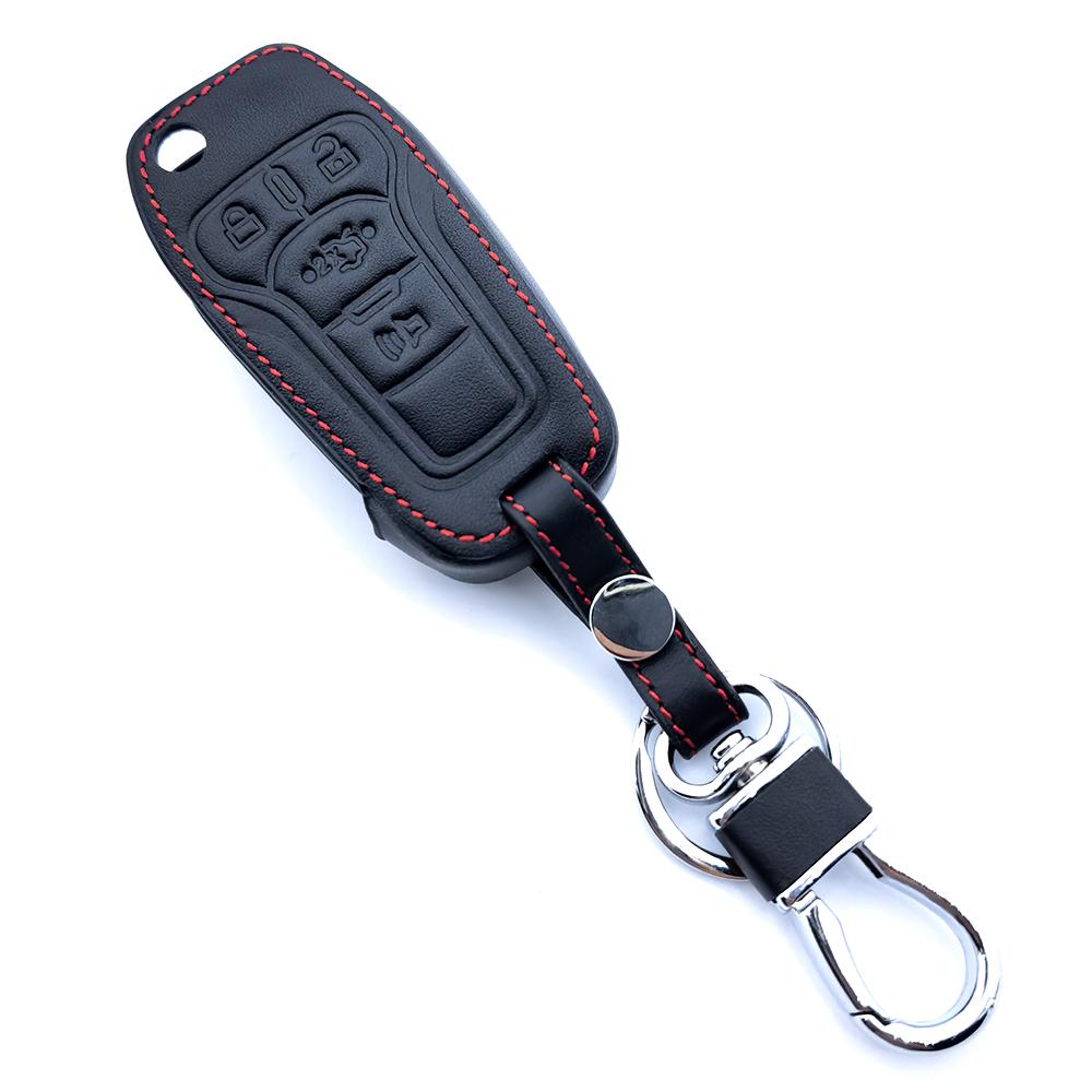 Для Ford Fusion 2013- 4 Кнопки Складной Пульт Кожаный Чехол для Автомобильного Ключа Брелок Держатель Защитный Чехол Сумка Автоаксессуары