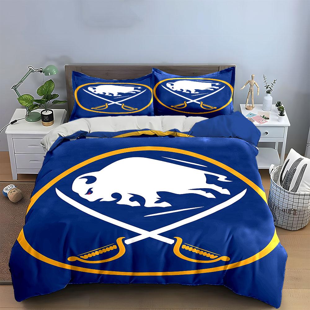 Buffalo Logo Blue Bedding Set Bedding Duvet Cover Set Duvet Cover Pillowcases (1 * Duvet Cover 2 * Pillowcases, without duvet insert)