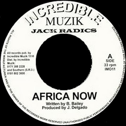 7-дюймовая пластинка JACK RADICS Africa Now IM011 Incredible Muzi UK Reggae Ska Dub Б/у