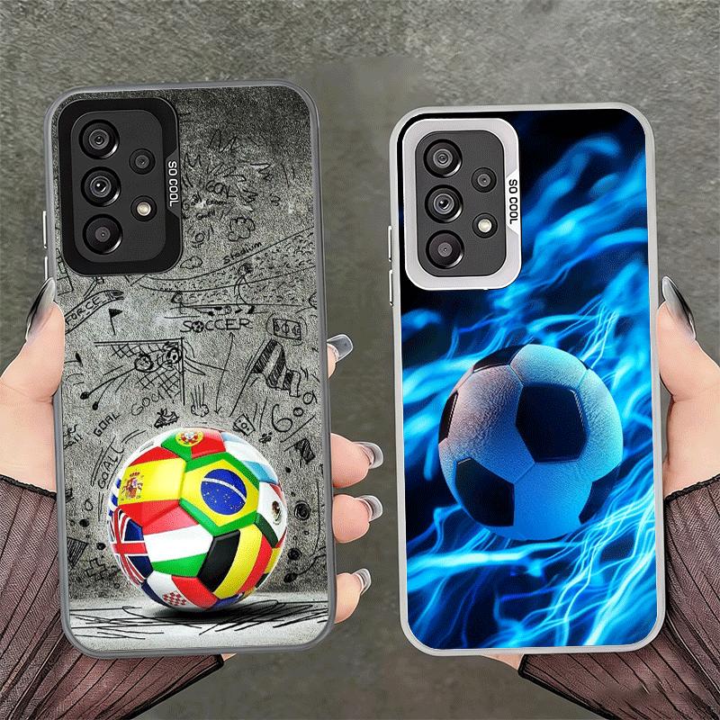 Football Soccer Ball Design Shockproof Phone Case for Samsung A17 A16 A15 A14 A37 A57 A36 A56 A26 A35 A55 A25 A34 A54 A24 A13 A2
