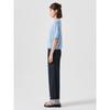 8SECONDS Wave Letter Jacquard Round Neck Short Sleeve Pullover Sky Blue