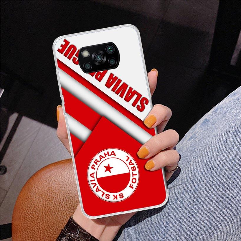 Sk Slavia Praha Czech Republic Phone Case For Xiaomi Poco X7 X6 X5 Pro F7 Ultra Redmi 15C 15 13C 13 12C 12 10 10A 10C 9 9A 9C 9T
