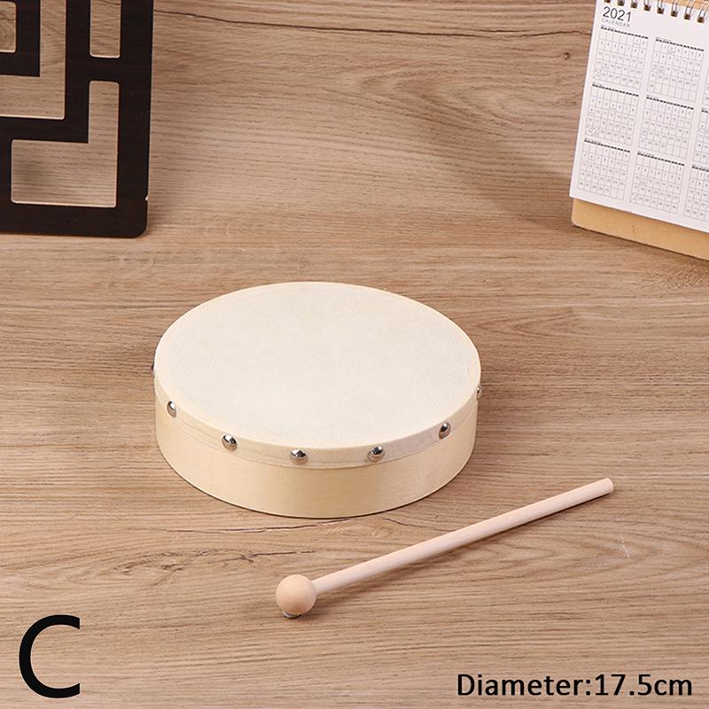 Детский набор рамочных барабанов с барабанными палочками, образовательный музыкальный перкуссионный инструмент, деревянный ручной барабан разных размеров 4-10 дюймов