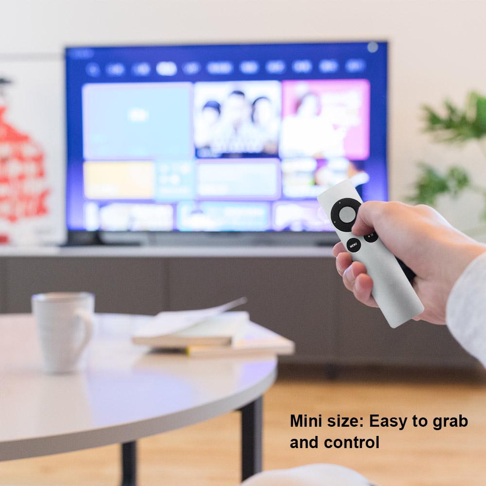 Smart Replacement Remote Control for Apple TV Mini Size TV Remote Controller Easy To Grab Silver