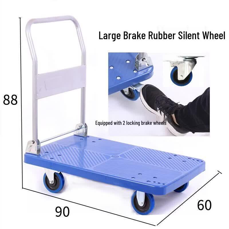 Foldable Heavy-Duty Flatbed Trolley