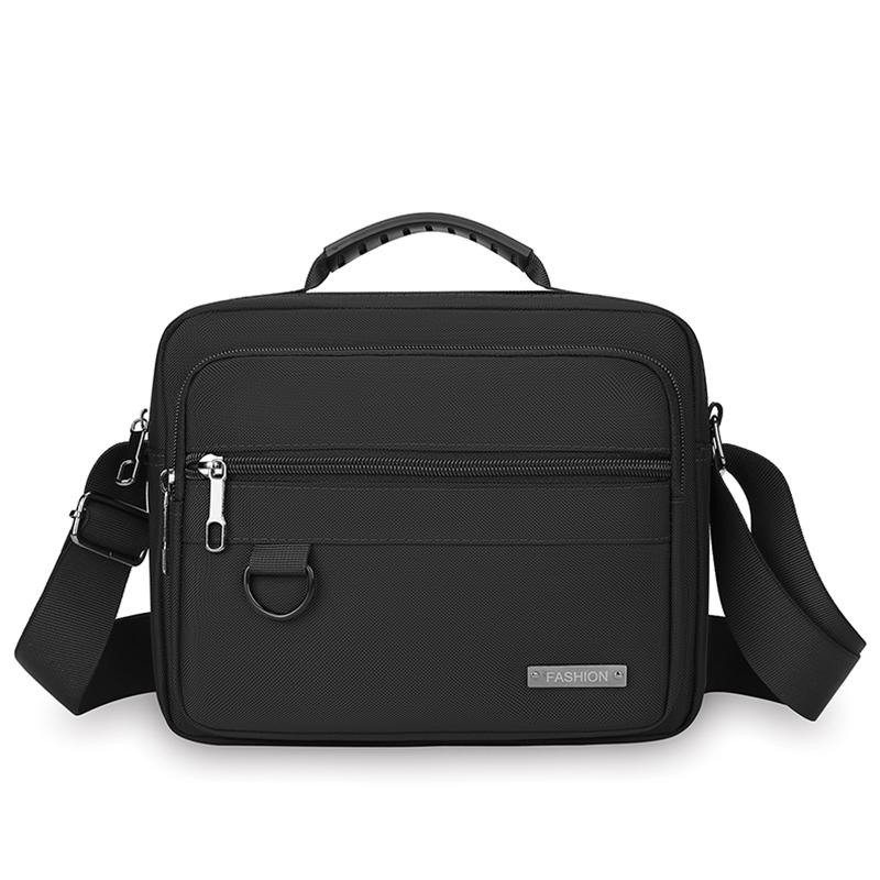Мужская деловая наплечная сумка с защитой от кражи - Прочный офисный портфель с множеством карманов на молнии