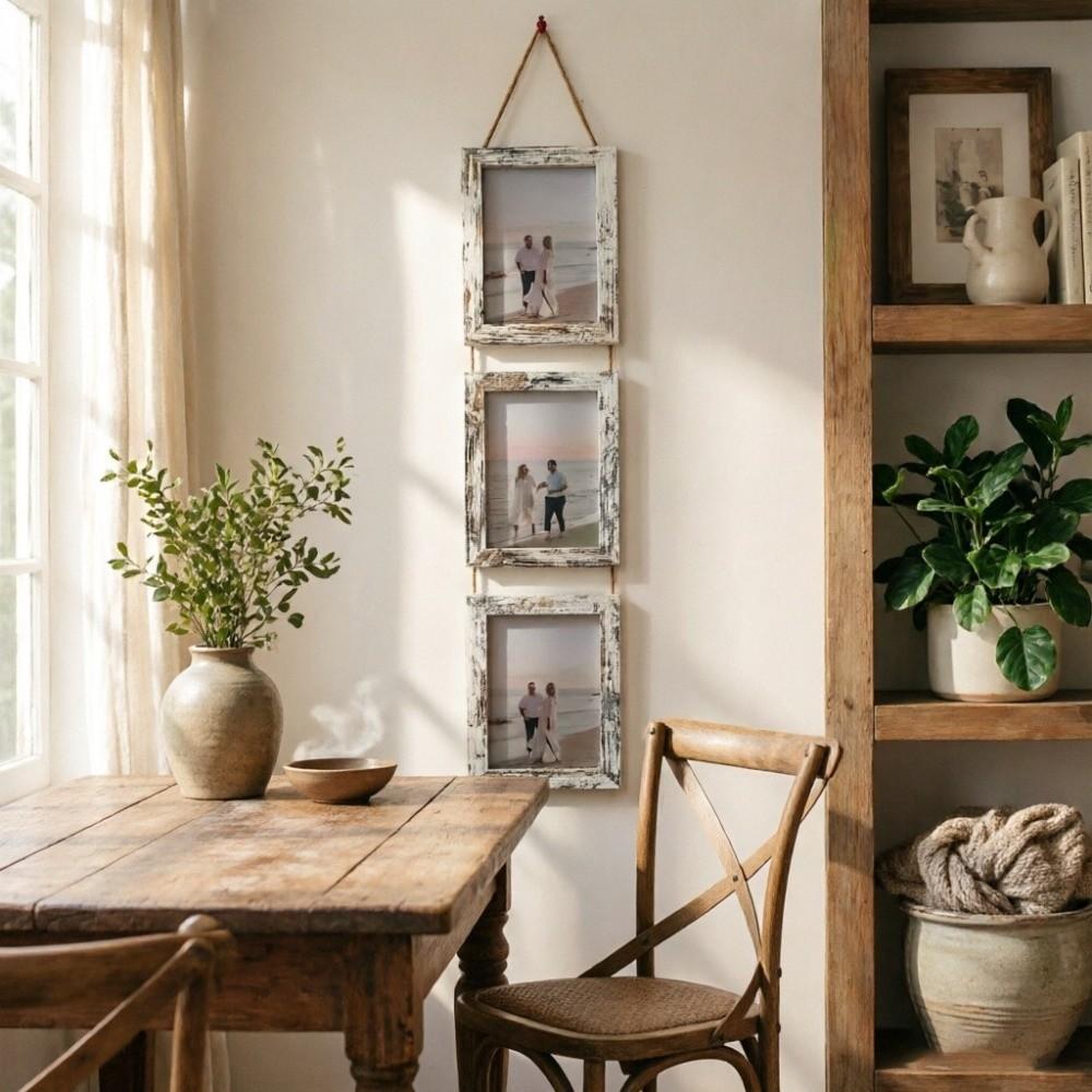Linked Photo Holder Wall Art Picture Frame 6-Inch Vertical Photo Wall  Bedroom