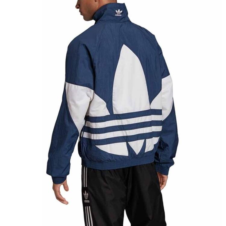 adidas Мужская куртка Originals с большим логотипом на молнии, синяя, FM9894