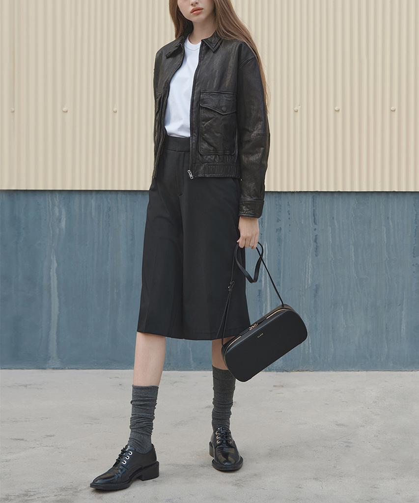 Clave Kelly Black Shoulder Bag