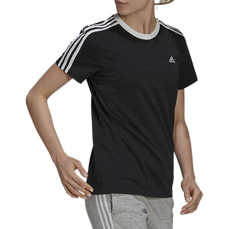 (WMNS) adidas Essentials 3-Stripes T-Shirt Asia Sizing 'Black' Women's GS1379