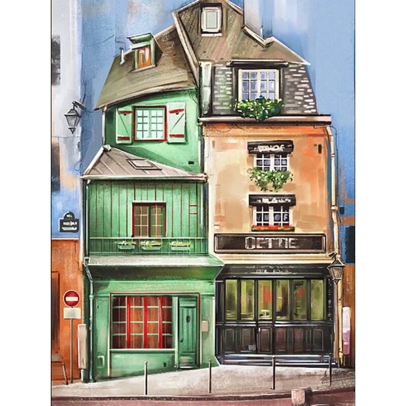 DIY 5D Алмазная картина «Городской пейзаж», вышивка крестом, полная круглая дрель, живописная мозаика, пейзаж, Алмазная вышивка, домашний декор