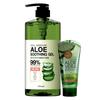 Real Aloe Soothing Gel Aloe Vera Large Moisture Cream 1000ml + 150ml, 01. Soothing Gel 1000ml + 150ml (1150ml), 1 Set, 1000g