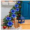 8pcs Snowflake like Christmas Tree Flowers Pink/Blue Poinsettia Flowers Christmas Flower  Christmas