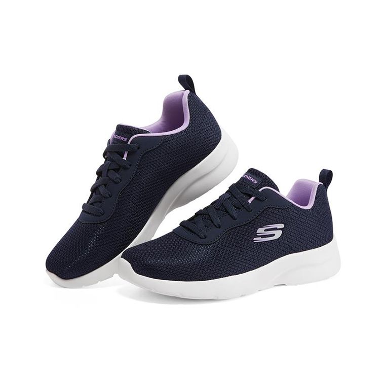 Skechers Dynamight 2.0 Удобные тканевые низкие кроссовки для трейлраннинга Женские кроссовки Сине-фиолетовые 149690-NVPR