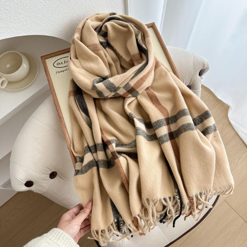 Autumn and Winter New Babag Imitation Cashmere Scarf Classic Fashion Versatile Warm Shawl Couple Scarf