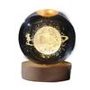 TOMMYFIELD планета хрустальный шар ночник стеклянный шар деревянная основа украшения 3D (звездное небо) [продукт]