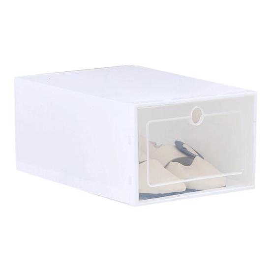 Прозрачный штабелируемый пылезащитный флип-контейнер для хранения обуви, домашний декор