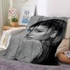 Monochrome Beauty Portrait Blanket Soft Throw Blanket For Home Bedroom Bed Sofa Travel Office Solid Christmas Blanket