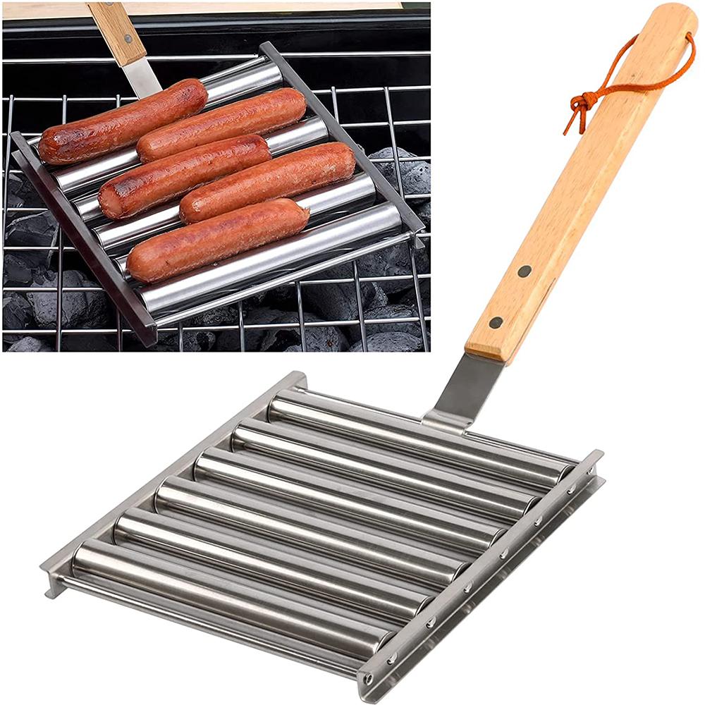 Hot Dog Roller Stainless Steel Sausage Roller Rack For Evenly Cooked Hot Dog