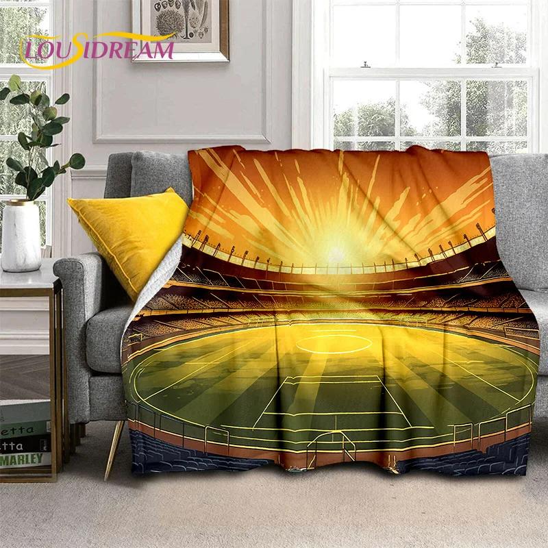 29 Стиль Футбольное поле Футбол Спорт Мультфильм Мягкое одеяло, Мягкий плед для дома Спальня Кровать Диван Дорожный чехол Детский подарок