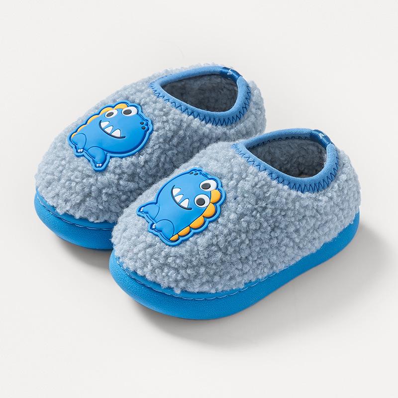 Детские хлопковые туфли, Милые зимние домашние тапочки для мальчиков и девочек, Детская детская мягкая подошва, Нескользящие и теплые плюшевые хлопковые туфли