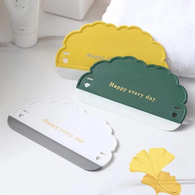 Мини-скребок для ванной Happy Every Day - силиконовое лезвие для очистки бесшовного стекла, плитки, столешниц и зеркал