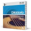 Acoustic Guitar Strings Phosphor Bronze Light 3set Pack D'Addario .012-.053 EJ16-3D []