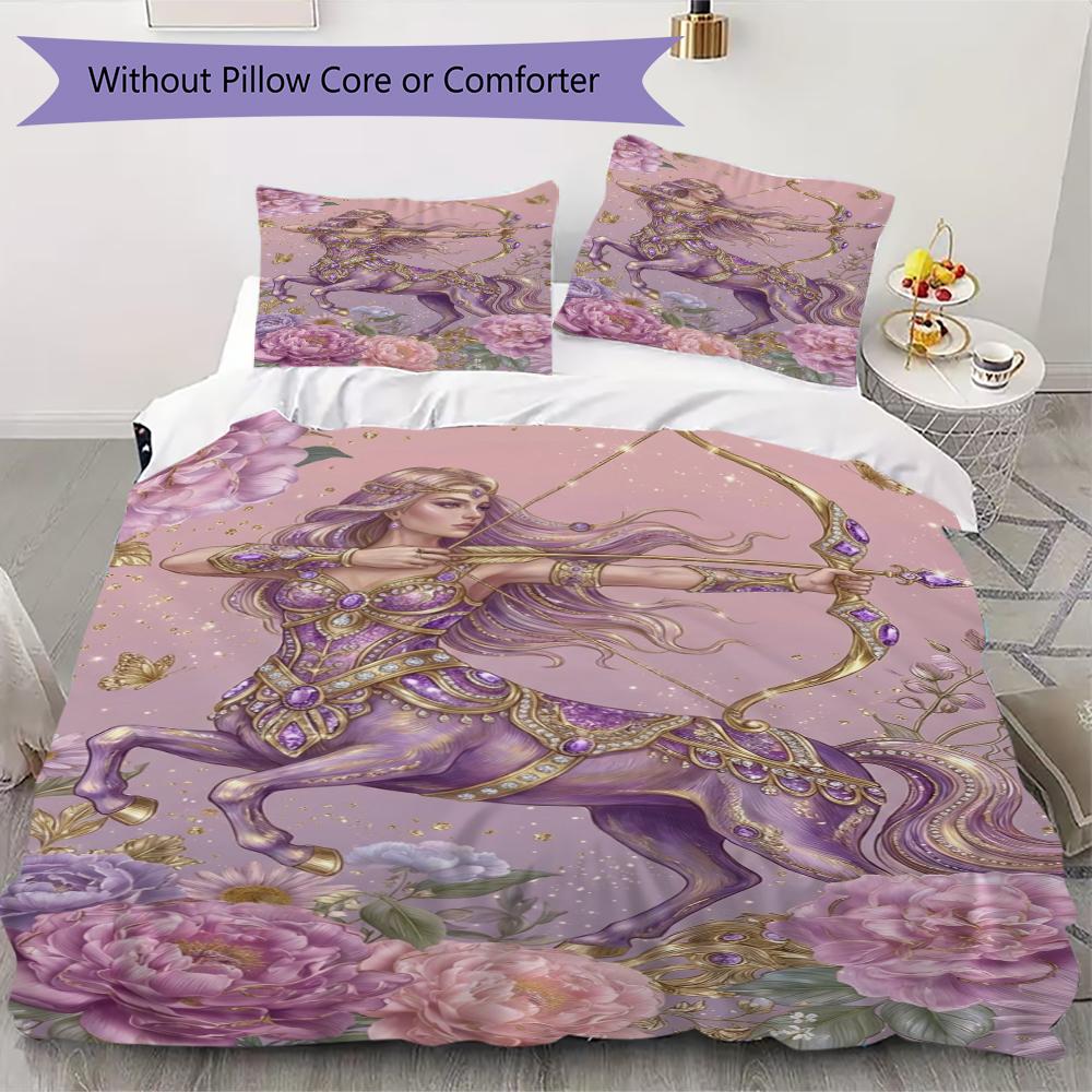 Centaur Pattern Bedding uilt Set uilt Cover Pillowcase Home Decoration Birthday Gift (1 * duvet cover + 2 * pillowcase without core)90
