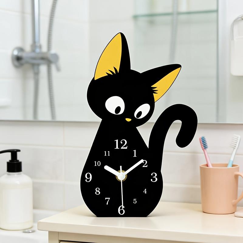 Creative Cartoon Cat Desktop Clock - Cute & Silent Home Decor for Living Rooms, Bedrooms, and Offices