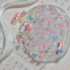 Dreamy Water Bubble Goldfish Mermaid Ocean Theme 5D Nail Art Sticker Colorful Iridescent Shell Glow Self Adhesive Manicure Decal