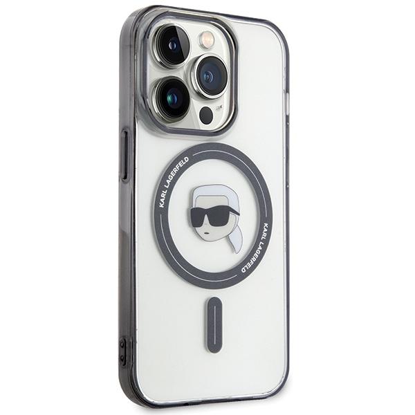Karl Lagerfeld Klhmp15Lhkhnotk Iphone 15 Pro 6.1 Transparent Hardcase Iml Karl`s Head Magsafe