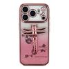KADEM For iPhone 17 Pro Max Case Dragonfly Kickstand TPU Flowers Glitter Phone Cover