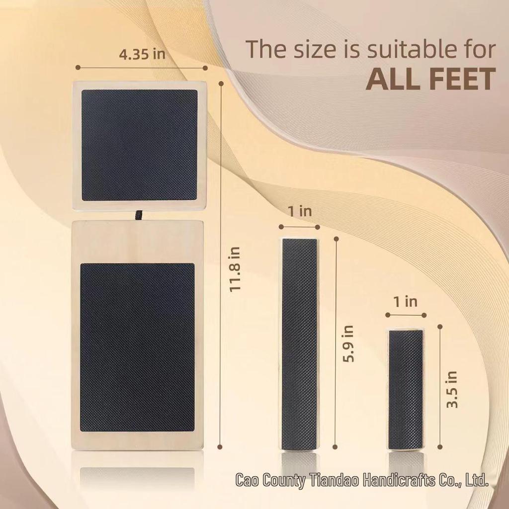 Wooden Yoga & Ballet Foot Stretcher: Single Leg Ankle Strengthener & Balance Beam Trainer