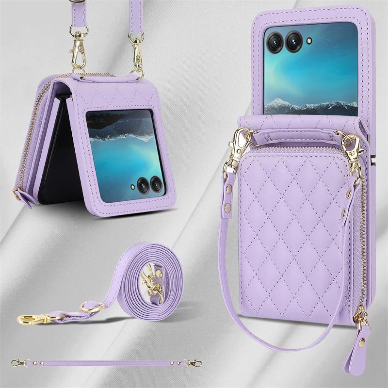 For Motorola Razr 50 Ultra Case Small Fragrance Crossbody Lanyard Skin Friendly Soft Leather Phone Bag Razr Plus 2026 Accessory